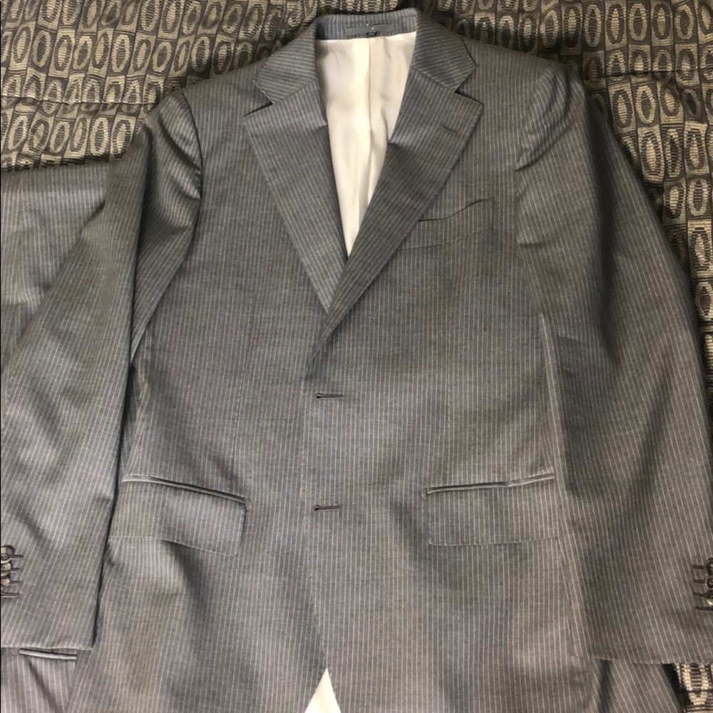 SuitSupply Grey Beadsteipe 40R Suit